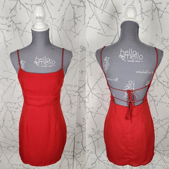 Superdown Red Dixie Strappy Backless Mini Dress - Picture 2 of 4